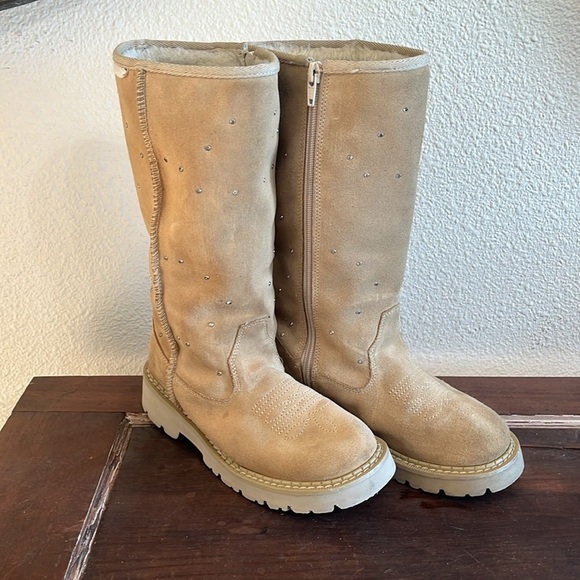 Roper boots suede zip up with rhinestones. women’s 6 - Picture 2 of 8